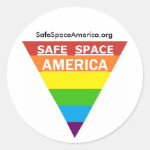 Sticker rond Safe Space America