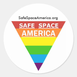Sticker rond Safe Space America