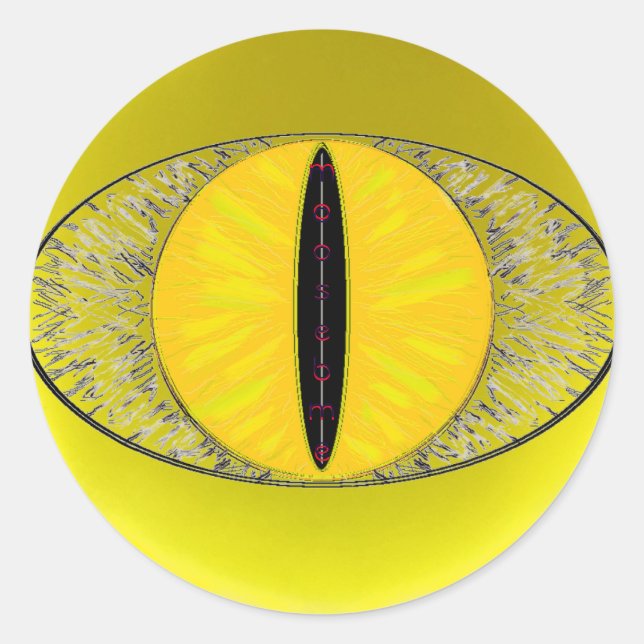 Sticker Rond Saffron Hues Orb Eye (Devant)