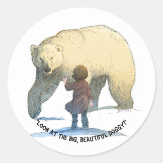 Sticker Rond Saga Floamanna - Thorfinn et l'ours