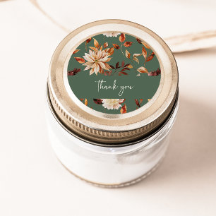 Sticker Rond Sage Green Merci de chute