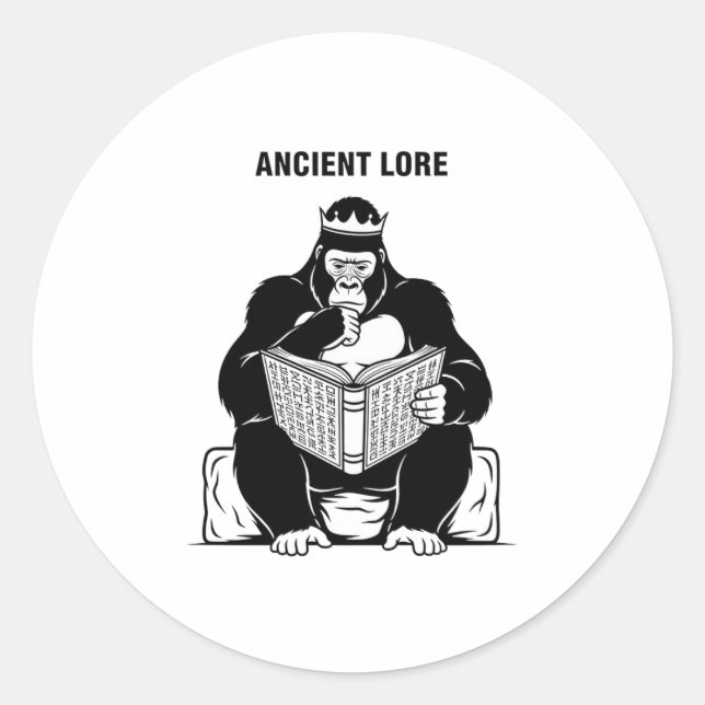Sticker Rond Sagesse primitive : réflexion de dos argenté avec  (Devant)