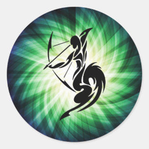 Sticker Rond Sagittaire ; Archer