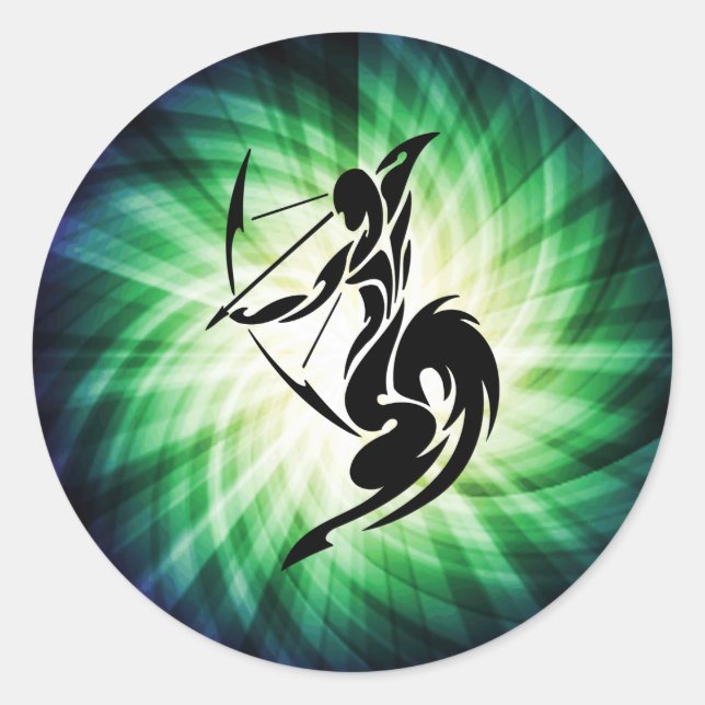 Sticker Rond Sagittaire; Archer (Devant)