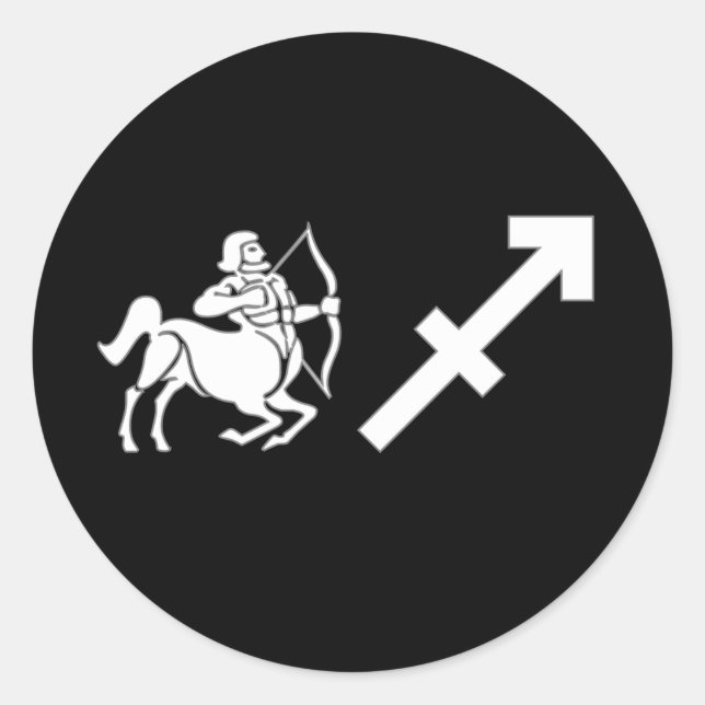 Sticker Rond Sagittaire avec symbole (Devant)