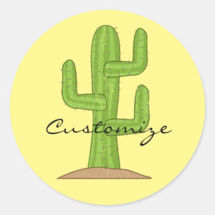 Sticker Rond Saguaro Cactus Thunder_Cove