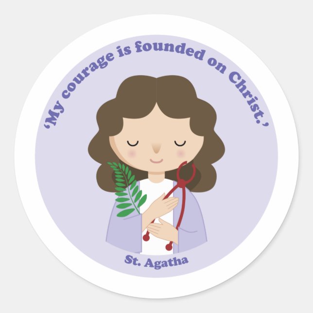 Sticker Rond Saint Agatha (Devant)