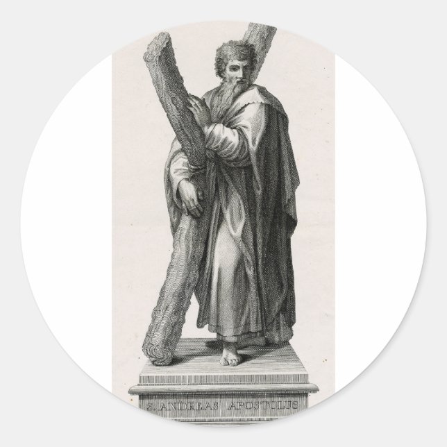 Sticker Rond Saint André l'apôtre, premier disciple (Devant)