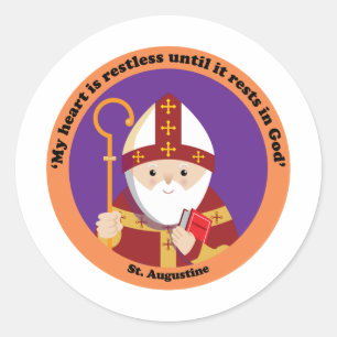 Sticker Rond Saint Augustin d'Hippone