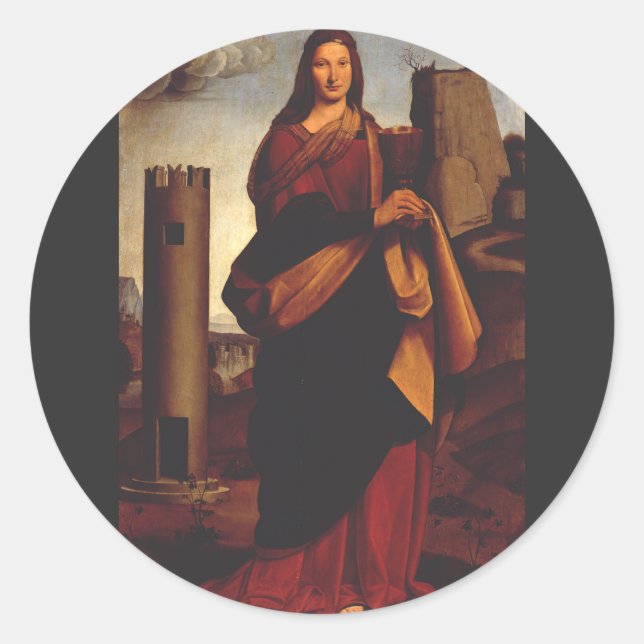 Sticker Rond Saint Barbara par Giovanni Antonio Boltraffic io (Devant)