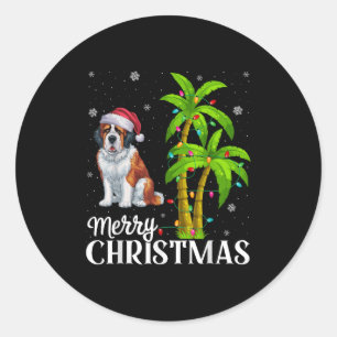 Sticker Rond Saint Bernard Amoureux de les chiens Hommes Femmes