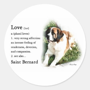 Sticker Rond Saint Bernard Art Cadeaux