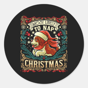 Sticker Rond Saint Bernard Les Plus Susceptibles De Napper Chie