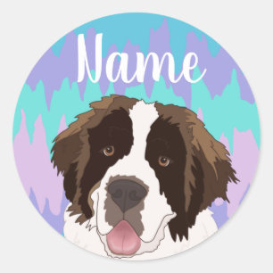 Sticker Rond Saint Bernard sur mesure
