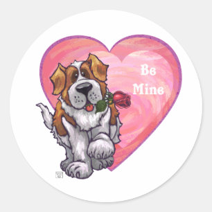 Sticker Rond Saint-Bernard Valentin