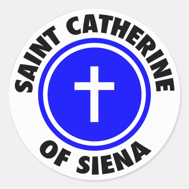 Sticker Rond Saint-Catherine de Sienne (Devant)