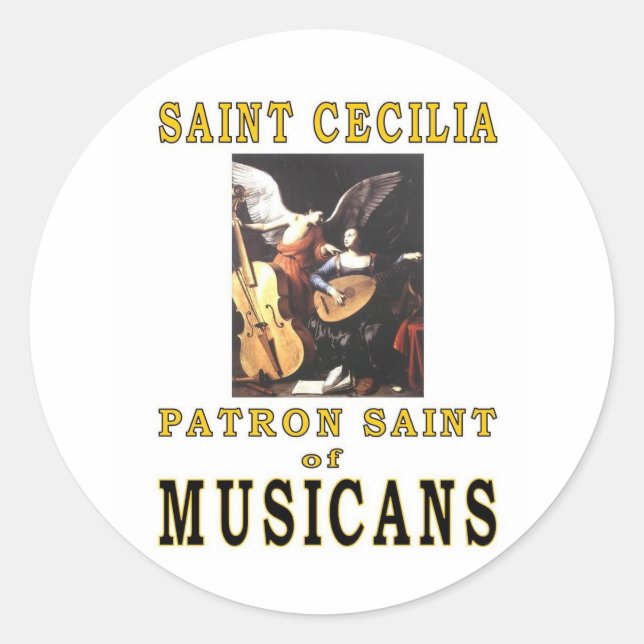 STICKER ROND SAINT CECILIA (Devant)