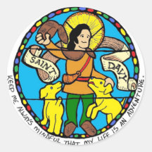 Sticker rond Saint Davy
