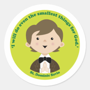 Sticker Rond Saint Dominic Savio