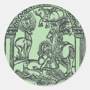 Sticker Rond Saint Eustache voit Jésus-Christ