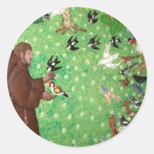 Sticker Rond Saint François d'Assise