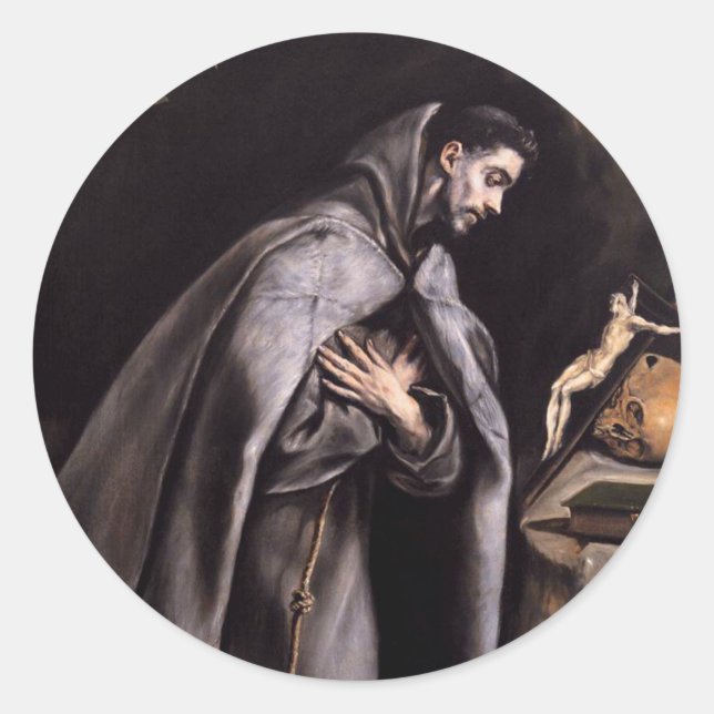 Sticker Rond Saint François d'Assise (Devant)