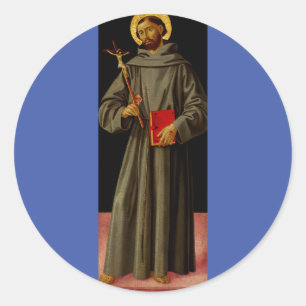 Sticker Rond Saint François d'Assise par Antoniazzo Romano