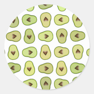 Sticker Rond Saint Guacamole Cœur Avocat Baby Shower Mariage