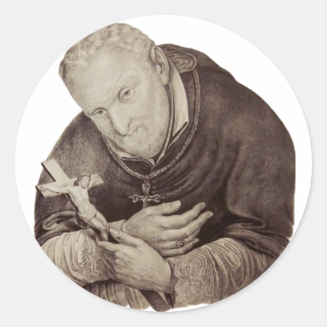 Sticker Rond Saint italien Alphonse de Liguori (Devant)