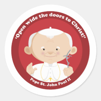 Sticker Rond Saint Jean-Paul II