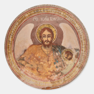 Sticker Rond saint john baptiste religion orthodoxe