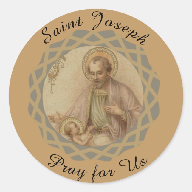 Sticker Rond Saint Joseph, Bébé Jésus en colère (Devant)