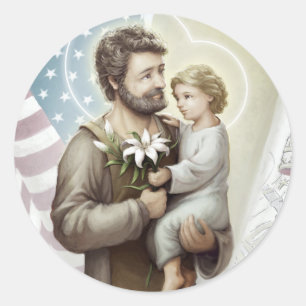 Sticker Rond Saint Joseph le Protecteur