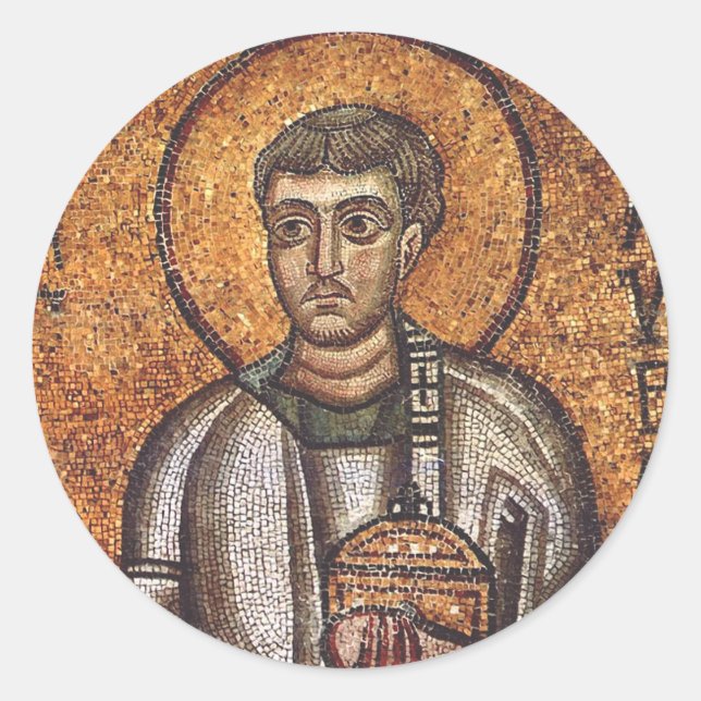 Sticker Rond Saint-Laurent le martyr (Devant)