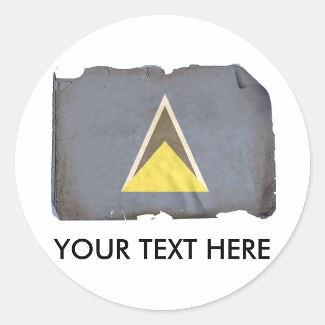 STICKER ROND SAINT LUCIA (Devant)