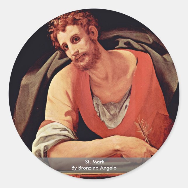 Sticker Rond Saint Marc Par Bronzino Angelo (Devant)