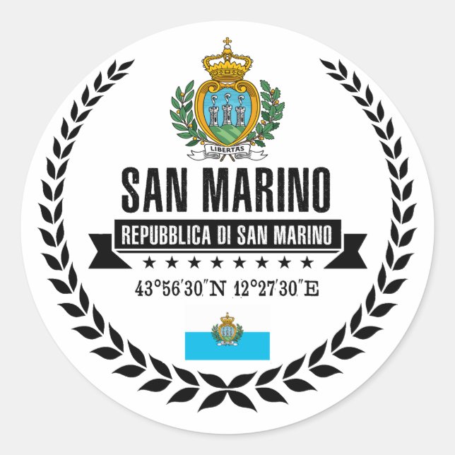 Sticker Rond Saint-Marin (Devant)