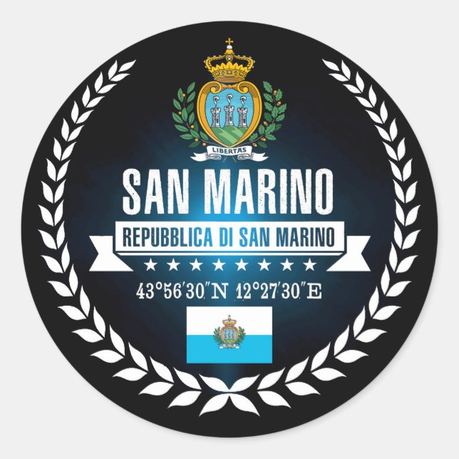 Sticker Rond Saint-Marin (Devant)