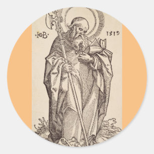 Sticker Rond Saint Matthieu l'Évangéliste - Reproduction d'Art