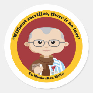 Sticker Rond Saint Maximilian Kolbe