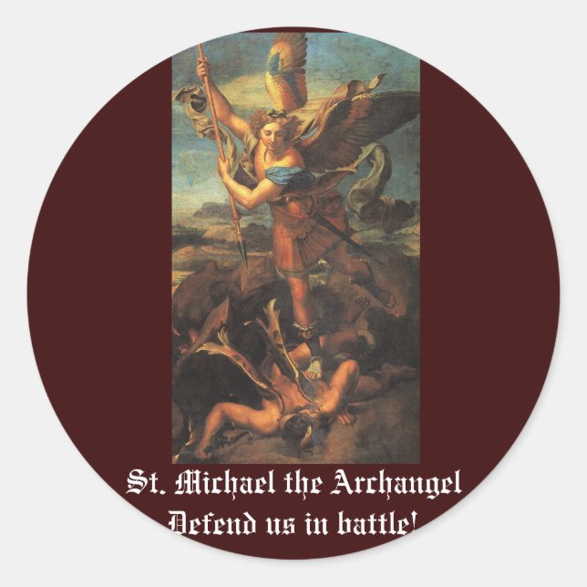 Sticker Rond Saint Michel l'Archange (Devant)