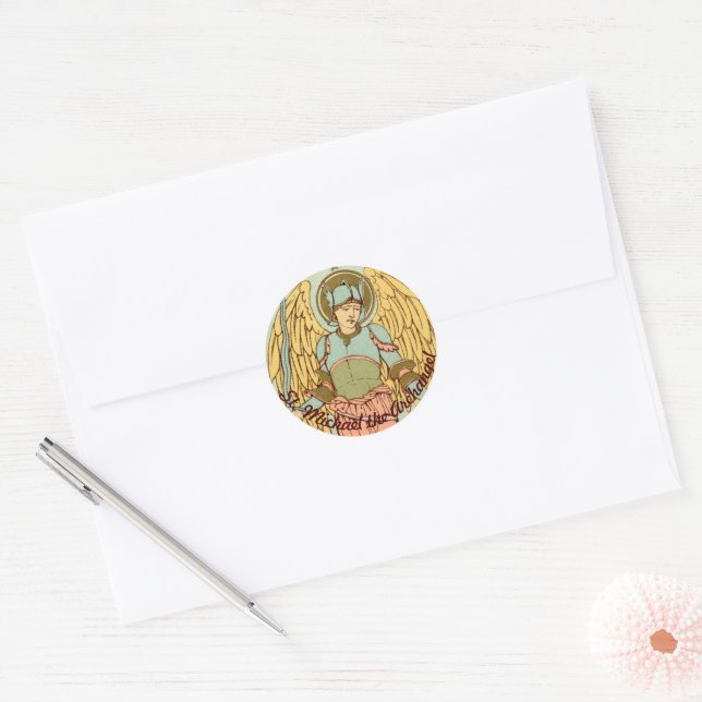 Sticker Rond Saint Michel l'Archange (RLS 12) (Enveloppe)