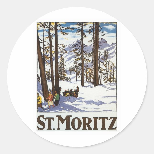 Sticker Rond Saint-Moritz (Devant)
