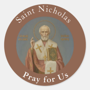 Sticker Rond Saint Nicolas de Myra Bishop