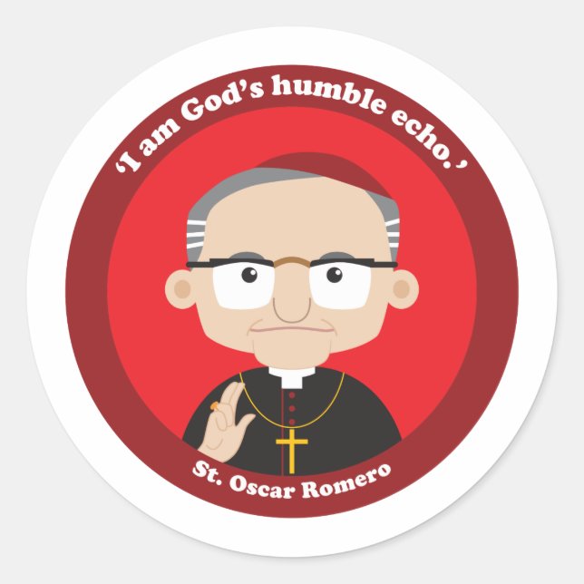 Sticker Rond Saint Oscar Romero (Devant)