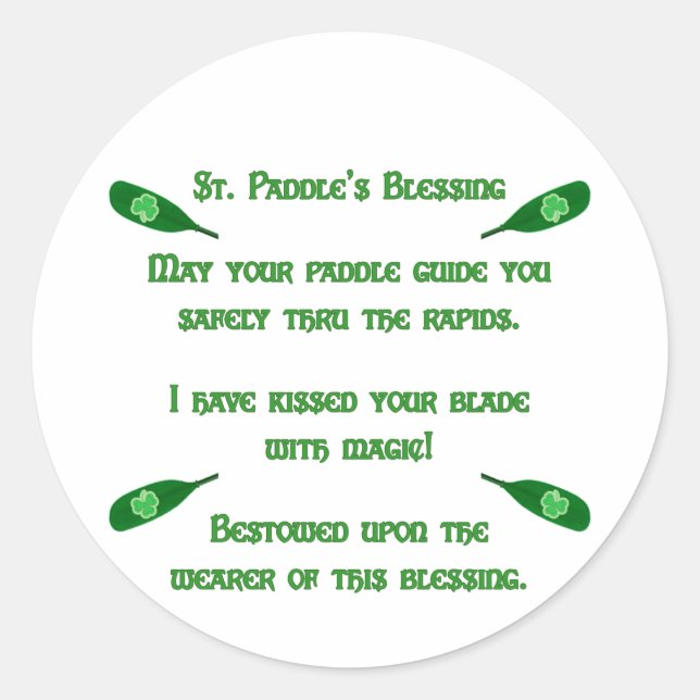 Sticker Rond Saint Paddle's Kayak Bénédiction (Devant)