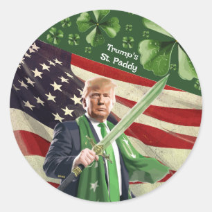Sticker Rond Saint Paddy de Trump