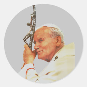 Sticker Rond Saint-Pape Jean-Paul II