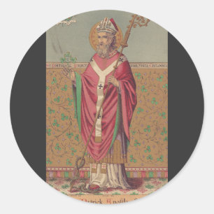 Sticker Rond Saint Patrick d'Irlande Art celtique sacré