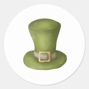 Sticker Rond Saint Patrick Elf casquette clip art
